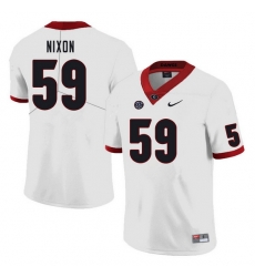 Men #59 Steven Nixon Georgia Bulldogs College Football Jerseys Sale-White Men #59 Steven Nixon Georgia Bulldogs College Football Jerseys Sale-White