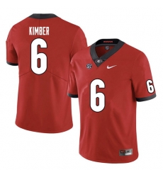 Men #6 Jalen Kimber Georgia Bulldogs College Football Jerseys Sale-Red Men #6 Jalen Kimber Georgia Bulldogs College Football Jerseys Sale-Red
