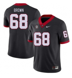 Men #68 Chris Brown Georgia Bulldogs College Football Jerseys Stitched-Black Men #68 Chris Brown Georgia Bulldogs College Football Jerseys Stitched-Black