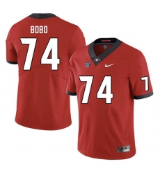 Men #74 Drew Bobo Georgia Bulldogs College Football Jerseys Sale-Red Men #74 Drew Bobo Georgia Bulldogs College Football Jerseys Sale-Red