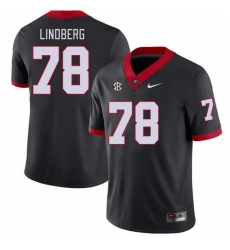 Men #78 Chad Lindberg Georgia Bulldogs College Football Jerseys Stitched-Black Men #78 Chad Lindberg Georgia Bulldogs College Football Jerseys Stitched-Black