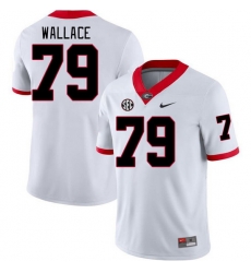 Men #79 Weston Wallace Georgia Bulldogs College Football Jerseys Stitched-White Men #79 Weston Wallace Georgia Bulldogs College Football Jerseys Stitched-White