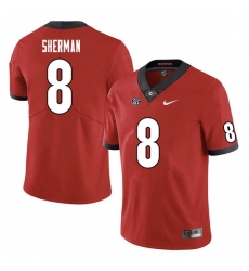 Men #8 MJ Sherman Georgia Bulldogs College Football Jerseys Sale-Red Men #8 MJ Sherman Georgia Bulldogs College Football Jerseys Sale-Red