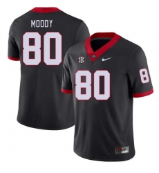 Men #80 Brandon Moody Georgia Bulldogs College Football Jerseys Stitched-Black Men #80 Brandon Moody Georgia Bulldogs College Football Jerseys Stitched-Black