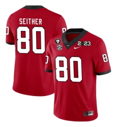 Men #80 Brett Seither Georgia Bulldogs 2022-23 CTP National Championship Football Jerseys Men #80 Brett Seither Georgia Bulldogs 2022-23 CTP National Championship Football Jerseys
