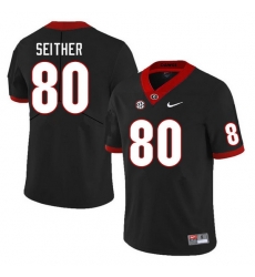 Men #80 Brett Seither Georgia Bulldogs College Football Jerseys Sale-Black Men #80 Brett Seither Georgia Bulldogs College Football Jerseys Sale-Black
