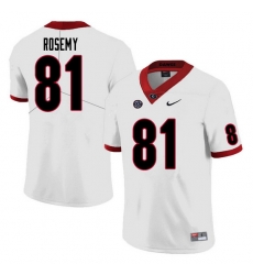 Men #81 Marcus Rosemy Georgia Bulldogs College Football Jerseys Sale-White Men #81 Marcus Rosemy Georgia Bulldogs College Football Jerseys Sale-White