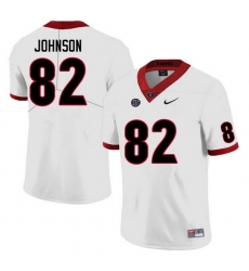 Men #82 Logan Johnson Georgia Bulldogs College Football Jerseys Sale-White Anniversary Men #82 Logan Johnson Georgia Bulldogs College Football Jerseys Sale-White Anniversary