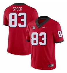 Men #83 Cole Speer Georgia Bulldogs College Football Jerseys Stitched-Red Men #83 Cole Speer Georgia Bulldogs College Football Jerseys Stitched-Red