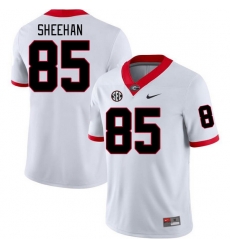Men #85 Drew Sheehan Georgia Bulldogs College Football Jerseys Stitched-White Men #85 Drew Sheehan Georgia Bulldogs College Football Jerseys Stitched-White