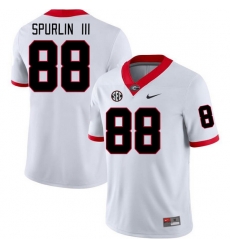 Men #88 Pearce Spurlin III Georgia Bulldogs College Football Jerseys Stitched-White Men #88 Pearce Spurlin III Georgia Bulldogs College Football Jerseys Stitched-White