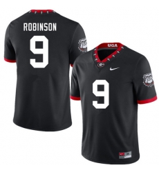 Men #9 Justin Robinson Georgia Bulldogs 100th Anniversary College Football Jerseys Sale-100th Black Men #9 Justin Robinson Georgia Bulldogs 100th Anniversary College Football Jerseys Sale-100th Black