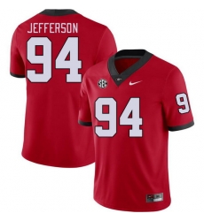 Men #94 Jonathan Jefferson Georgia Bulldogs College Football Jerseys Stitched-Red Men #94 Jonathan Jefferson Georgia Bulldogs College Football Jerseys Stitched-Red