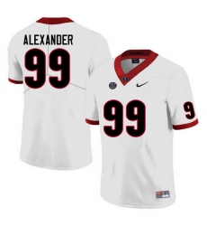 Men #99 Bear Alexander Georgia Bulldogs College Football Jerseys Sale-White Anniversary Men #99 Bear Alexander Georgia Bulldogs College Football Jerseys Sale-White Anniversary