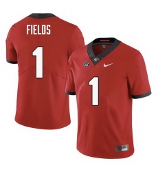 Men Georgia Bulldogs #1 Justin Fields College Football Jerseys Sale-Red Men Georgia Bulldogs #1 Justin Fields College Football Jerseys Sale-Red