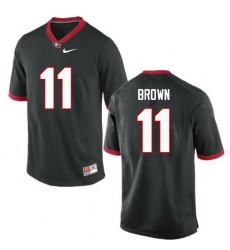Men Georgia Bulldogs #11 Keyon Brown College Football Jerseys-Black Men Georgia Bulldogs #11 Keyon Brown College Football Jerseys-Black