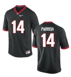 Men Georgia Bulldogs #14 Malkom Parrish College Football Jerseys-Black Men Georgia Bulldogs #14 Malkom Parrish College Football Jerseys-Black