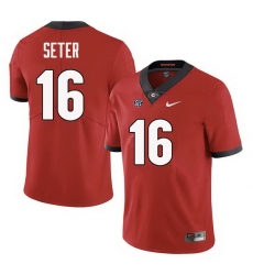 Men Georgia Bulldogs #16 John Seter College Football Jerseys Sale-Red Men Georgia Bulldogs #16 John Seter College Football Jerseys Sale-Red