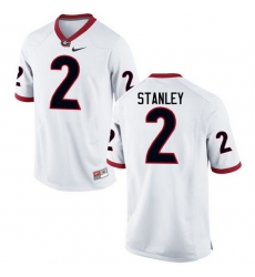 Men Georgia Bulldogs #2 Jayson Stanley College Football Jerseys-White Men Georgia Bulldogs #2 Jayson Stanley College Football Jerseys-White