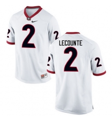 Men Georgia Bulldogs #2 Richard LeCounte College Football Jerseys-White Men Georgia Bulldogs #2 Richard LeCounte College Football Jerseys-White