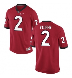 Men Georgia Bulldogs #2 Sam Vaughn College Football Jerseys-Red Men Georgia Bulldogs #2 Sam Vaughn College Football Jerseys-Red