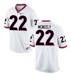 Men Georgia Bulldogs #22 Avery McNeely College Football Jerseys-White Men Georgia Bulldogs #22 Avery McNeely College Football Jerseys-White