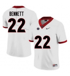 Men Georgia Bulldogs #22 Stetson Bennett College Football Jerseys Sale-White Men Georgia Bulldogs #22 Stetson Bennett College Football Jerseys Sale-White