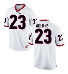 Men Georgia Bulldogs #23 Shakenneth Williams College Football Jerseys-White Men Georgia Bulldogs #23 Shakenneth Williams College Football Jerseys-White