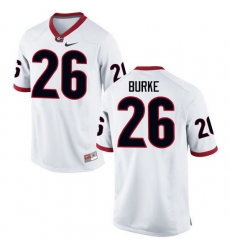 Men Georgia Bulldogs #26 Patrick Burke College Football Jerseys-White Men Georgia Bulldogs #26 Patrick Burke College Football Jerseys-White