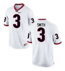 Men Georgia Bulldogs #3 Roquan Smith College Football Jerseys-White Men Georgia Bulldogs #3 Roquan Smith College Football Jerseys-White