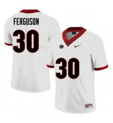 Men Georgia Bulldogs #30 Ed Ferguson College Football Jerseys Sale-White Men Georgia Bulldogs #30 Ed Ferguson College Football Jerseys Sale-White
