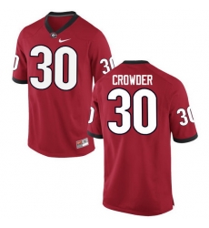 Men Georgia Bulldogs #30 Tae Crowder College Football Jerseys-Red Men Georgia Bulldogs #30 Tae Crowder College Football Jerseys-Red