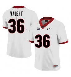 Men Georgia Bulldogs #36 Bender Vaught College Football Jerseys Sale-White Men Georgia Bulldogs #36 Bender Vaught College Football Jerseys Sale-White