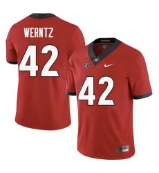 Men Georgia Bulldogs #42 Mitchell Werntz College Football Jerseys Sale-Red Men Georgia Bulldogs #42 Mitchell Werntz College Football Jerseys Sale-Red