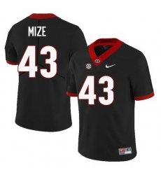 Men Georgia Bulldogs #43 Isaac Mize College Football Jerseys Sale-Black Men Georgia Bulldogs #43 Isaac Mize College Football Jerseys Sale-Black
