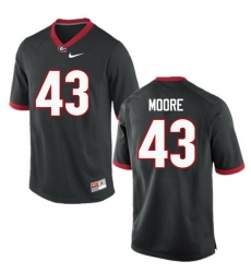 Men Georgia Bulldogs #43 Nick Moore College Football Jerseys-Black Men Georgia Bulldogs #43 Nick Moore College Football Jerseys-Black