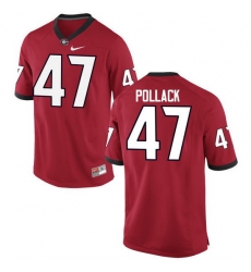 Men Georgia Bulldogs #47 David Pollack College Football Jerseys-Red Men Georgia Bulldogs #47 David Pollack College Football Jerseys-Red