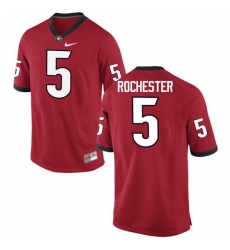 Men Georgia Bulldogs #5 Julian Rochester College Football Jerseys-Red Men Georgia Bulldogs #5 Julian Rochester College Football Jerseys-Red