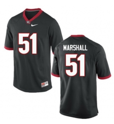 Men Georgia Bulldogs #51 David Marshall College Football Jerseys-Black Men Georgia Bulldogs #51 David Marshall College Football Jerseys-Black