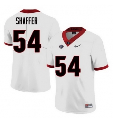 Men Georgia Bulldogs #54 Justin Shaffer College Football Jerseys Sale-White Men Georgia Bulldogs #54 Justin Shaffer College Football Jerseys Sale-White