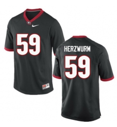 Men Georgia Bulldogs #59 Matthew Herzwurm College Football Jerseys-Black Men Georgia Bulldogs #59 Matthew Herzwurm College Football Jerseys-Black