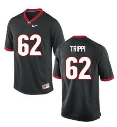 Men Georgia Bulldogs #62 Charley Trippi College Football Jerseys-Black Men Georgia Bulldogs #62 Charley Trippi College Football Jerseys-Black