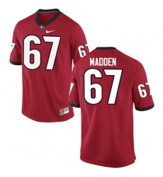 Men Georgia Bulldogs #67 Sam Madden College Football Jerseys-Red Men Georgia Bulldogs #67 Sam Madden College Football Jerseys-Red