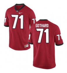 Men Georgia Bulldogs #71 Daniel Gothard College Football Jerseys-Red Men Georgia Bulldogs #71 Daniel Gothard College Football Jerseys-Red
