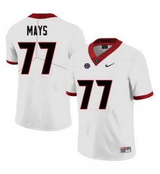Men Georgia Bulldogs #77 Cade Mays College Football Jerseys Sale-White Men Georgia Bulldogs #77 Cade Mays College Football Jerseys Sale-White