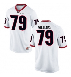 Men Georgia Bulldogs #79 Allen Williams College Football Jerseys-White Men Georgia Bulldogs #79 Allen Williams College Football Jerseys-White