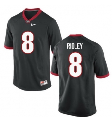 Men Georgia Bulldogs #8 Riley Ridley College Football Jerseys-Black Men Georgia Bulldogs #8 Riley Ridley College Football Jerseys-Black