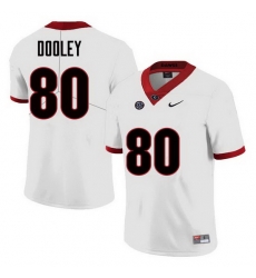 Men Georgia Bulldogs #80 J.T. Dooley College Football Jerseys Sale-White Men Georgia Bulldogs #80 J.T. Dooley College Football Jerseys Sale-White