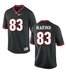 Men Georgia Bulldogs #83 Jeb Blazevich College Football Jerseys-Black Men Georgia Bulldogs #83 Jeb Blazevich College Football Jerseys-Black