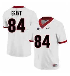 Men Georgia Bulldogs #84 Walter Grant College Football Jerseys Sale-White Men Georgia Bulldogs #84 Walter Grant College Football Jerseys Sale-White